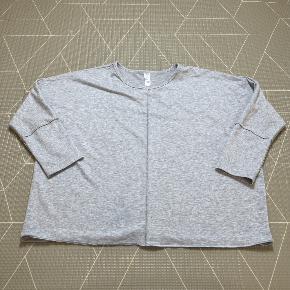 Spanx Dolman Sleeve Gray Sweatshirt XL Lounge Casual Wear Oversized Crew